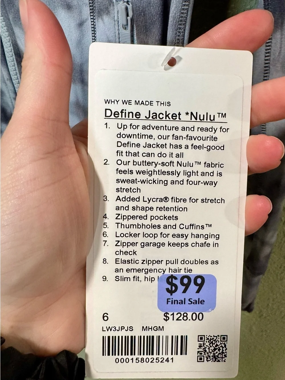 Lululemon Women's Define Jacket NWT 6